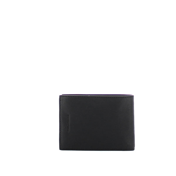 Piquadro - Wallet with coin pouch Black Square - PU257B3R - NERO