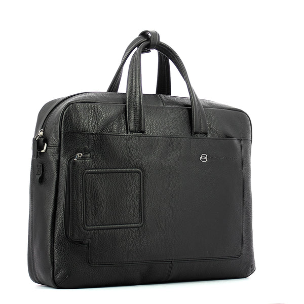 Piquadro - Double handle laptop briefcase Vibe 15.6 - OUTCA3147VI - NERO