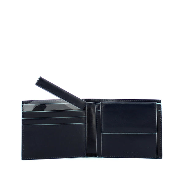 Piquadro - Men wallet with coin pouch Blue Square - PU4188B2R - BLU2