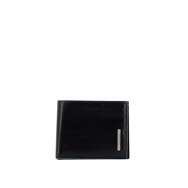 Piquadro - Men wallet with coin pouch Blue Square - PU4188B2R - NERO