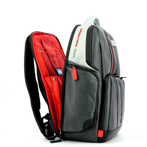 Piquadro - Anti-theft fast-Check Laptop Backpack 15.6 Urban - CA4550UB00BM - GRIGIO/NERO