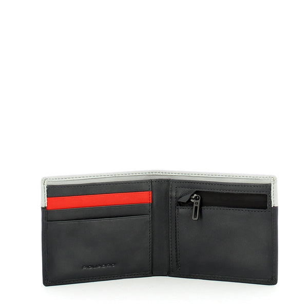 Piquadro - Slim wallet with zipped coin pouch Urban - PU4823UB00R - GRIGIO/NERO