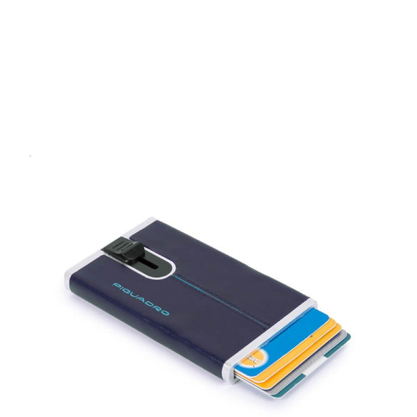Piquadro - Porta carte di credito con Sliding System Blue Square - PP4825B2R - BLU2