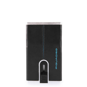 Piquadro - Porta carte di credito con Sliding System Blue Square - PP4825B2R - NERO