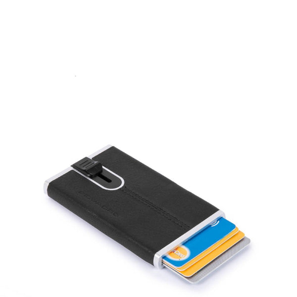 Piquadro - Porta carte di credito con Sliding System Black Square - PP4825B3R - NERO