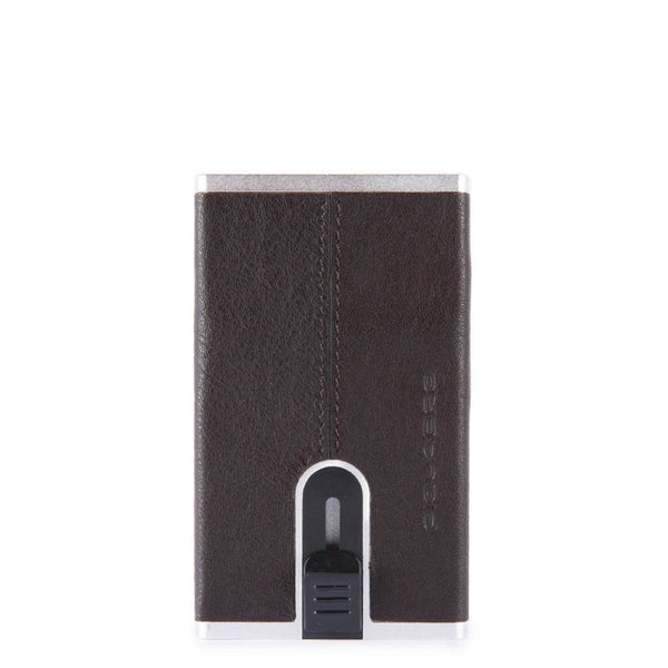 Piquadro - Porta carte di credito con Sliding System Black Square - PP4825B3R - TESTA/MORO
