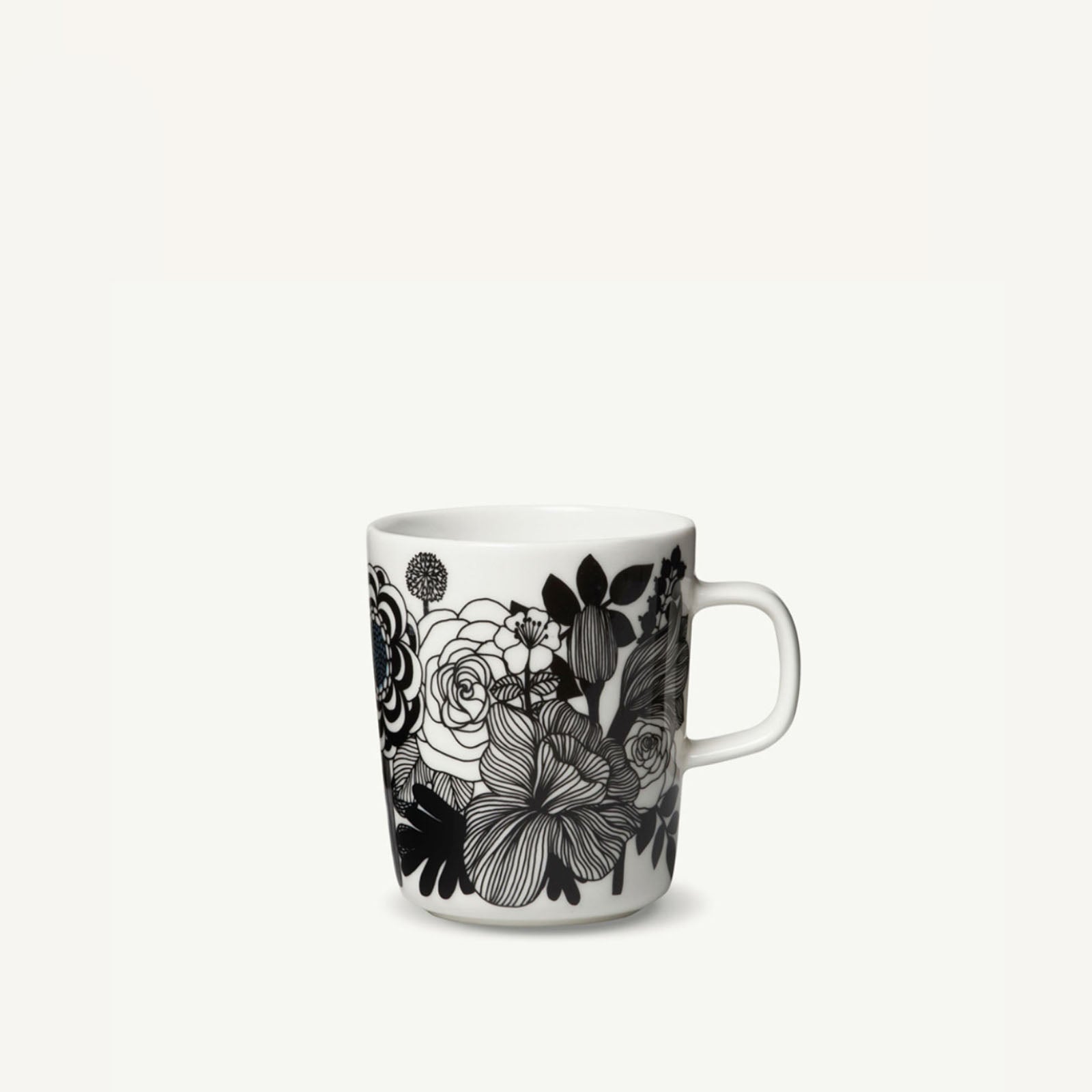 Marimekko - Oiva/Siirtolapuutarha mug 2,5 dl - 068423 - WHITE,/BLACK,/T