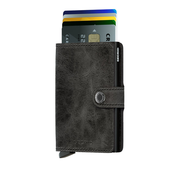 SECRID-迷你Wallet Vintage RFID黑色-MV -Black-黑色