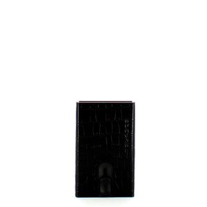 Piquadro -Porta carte di Credito Con滑動系統Akron RFID -PP4825SOR -Nero/Cocco