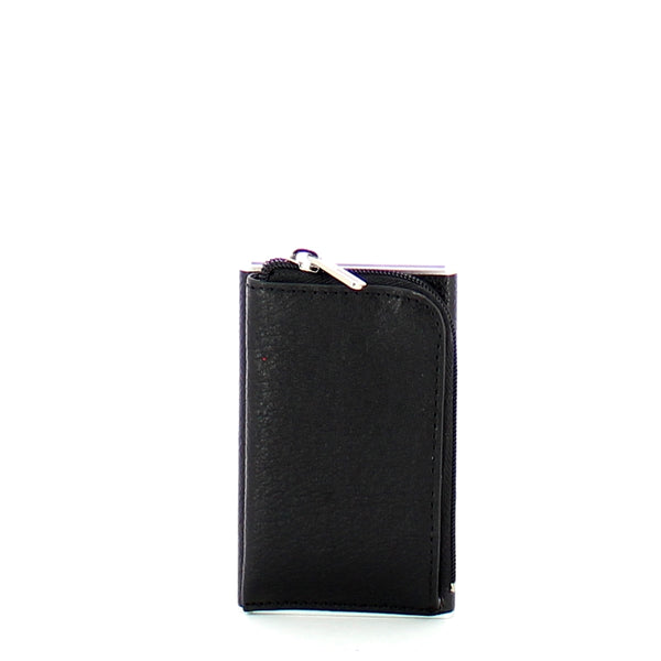 Piquadro - Porta carte di credito con Sliding System e portamonete Black Square RFID - PP5359B3R - NERO