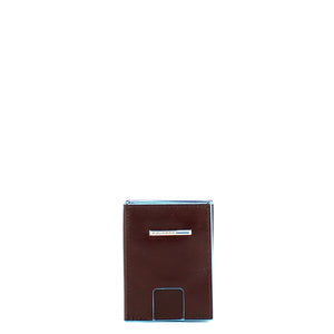 Piquadro -Portafoglio Pocket Blue Square RFID -PU5203B2R -Mogano