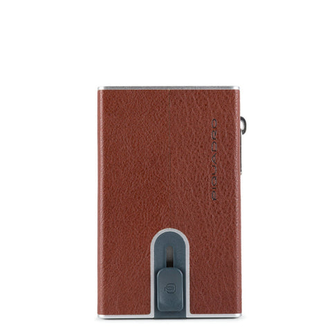 Piquadro - Porta carte di credito con Sliding System con portamonete RFID Black Square - PP5585B3R - CUOIO
