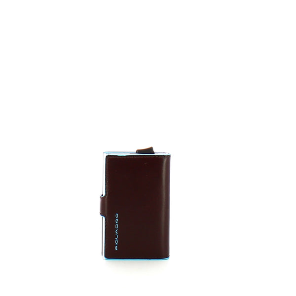 Piquadro - Porta carte di credito con Sliding System RFID Blue Square - PP5649B2R - MOGANO