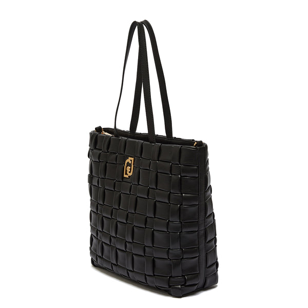 Liu Jo - Shopping bag intrecciata ecosostenibile Black - AA2236E0015 - BLACK