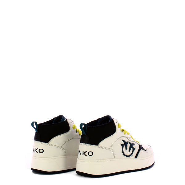 Pinko - Sneakers Alte Detroit Off Whte Nero Verde - 101690A13V - OFF/WHITE/NERO/VERDE