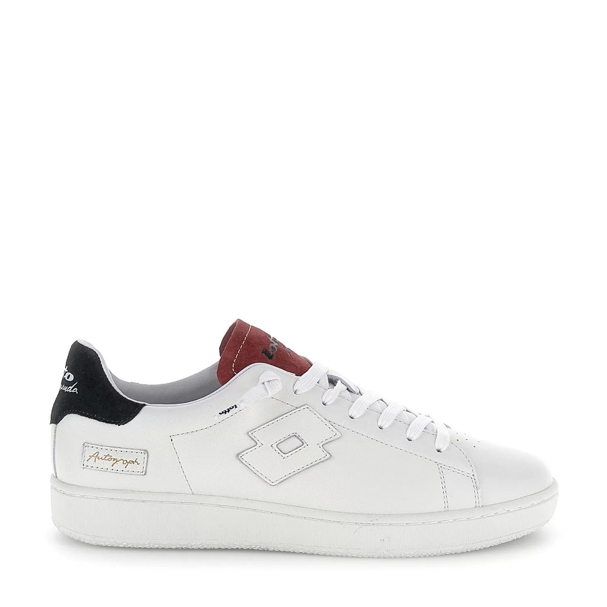 Lotto - Sneakers Autograph Suede White All Black Dried Tomato - 220317 - WHITE/ALL/BLACK/DRIED/TOMATO