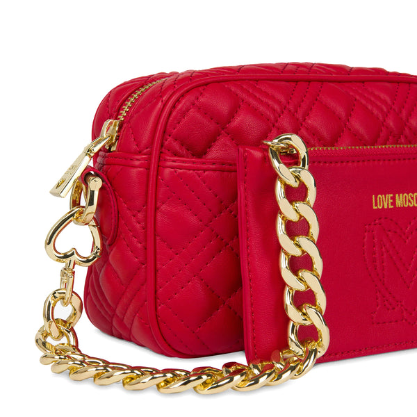 Love Moschino - Camera Bag Shiny Quilted Rosso - JC4017PP1G - ROSSO