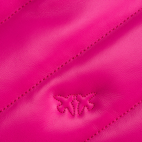 Pinko - Borsa a tracolla Love Puff 粉紅色 Pinko 古董金 - 100038A0F2 - 粉紅色/PINKO-古董/金色