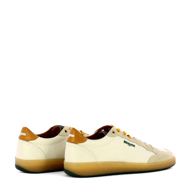 Blauer - Sneakers Murray01 White Green Yellow - S4MURRAY01/VIL - WHITE/GREEN/YELLOW