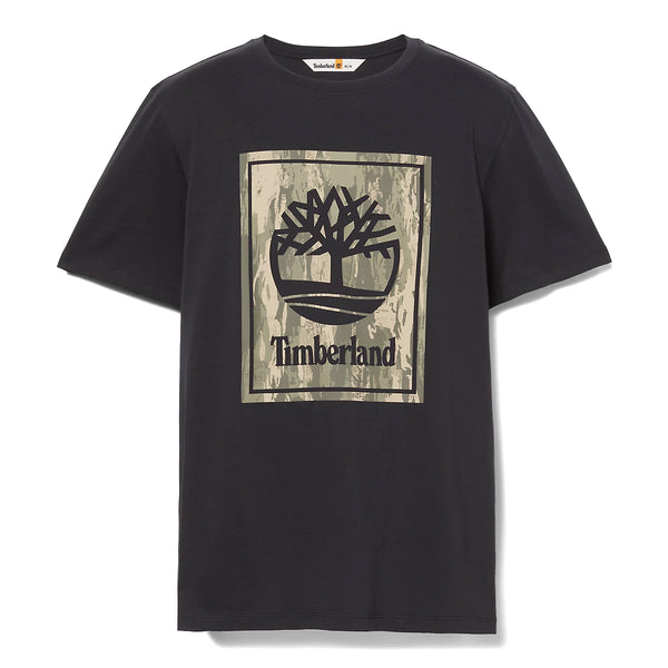 Timberland - T 卹堆疊標誌黑色 - TB0A5UBF - 黑色