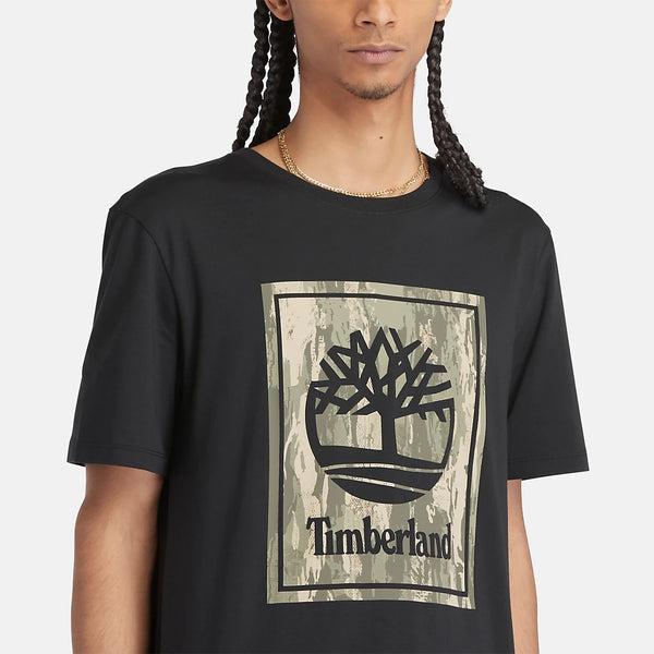 Timberland - T 卹堆疊標誌黑色 - TB0A5UBF - 黑色