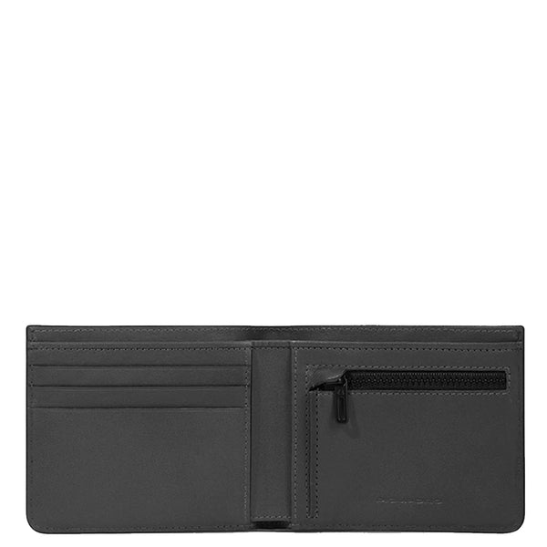 Piquadro - Portafoglio con portamonete con zip RFID David - PU4823S130R - NERO