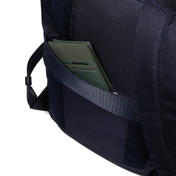 Piquadro - Zaino Sottile Porta PC Espandibile Brief 15.6 in tessuto riciclato - CA6384BR2 - BLU