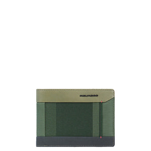 Piquadro - Portafoglio con portamonete RFID in tessuto riciclato Steve - PU257S131R - VERDE