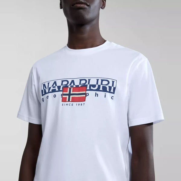 Napapijri - T-Shirt Aylmer Bright White - NP0A4HTO - BRIGHT/WHITE