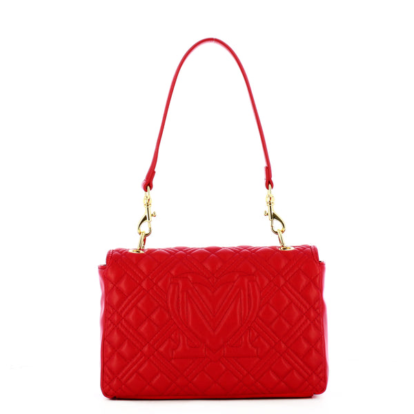 Love Moschino - Borsa a spalla Shiny Quilted Rosso - JC4062PP1H - ROSSO