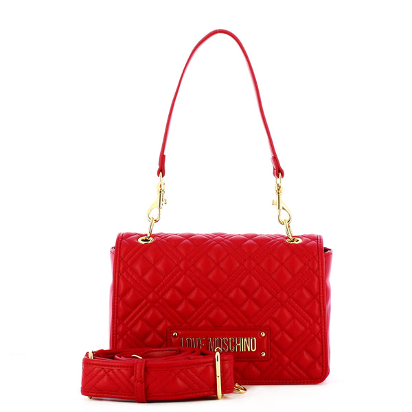 Love Moschino - Borsa a spalla Shiny Quilted Rosso - JC4062PP1H - ROSSO