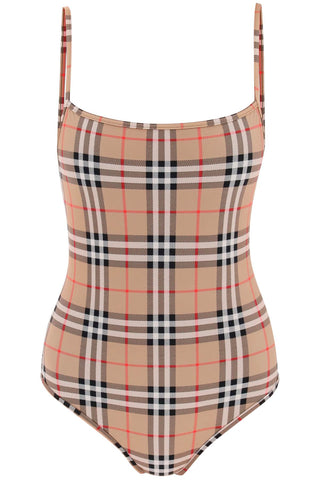 Burberry check one-piece swimsuit 8009009 ARCHIVE BEIGE IP CHK