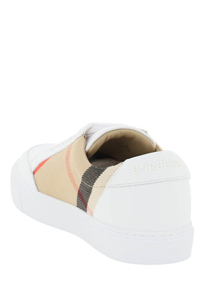 Burberry check sneakers 8056712 OPTIC WHITE