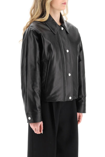 Burberry embroidered ekd leather jacket 8059653 BLACK