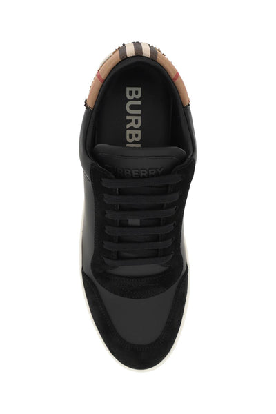 Burberry 低筒皮革運動鞋 8061752 黑色