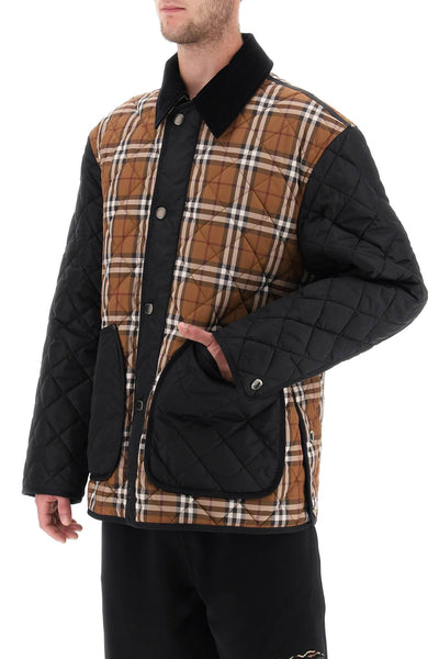 Burberry weavervale quilted jacket 8070391 DARK BIRCH BROWN CHK