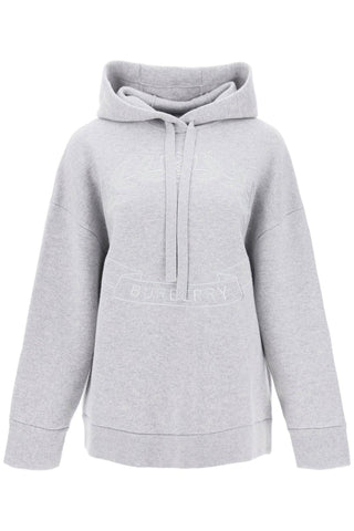 Burberry 'cristiana' cashmere blend hoodie 8071543 LIGHT GREY MELANGE
