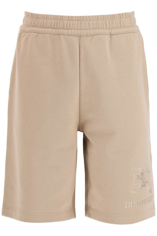 Burberry taylor sweatshorts with embroidered ekd 8072747 SOFT FAWN