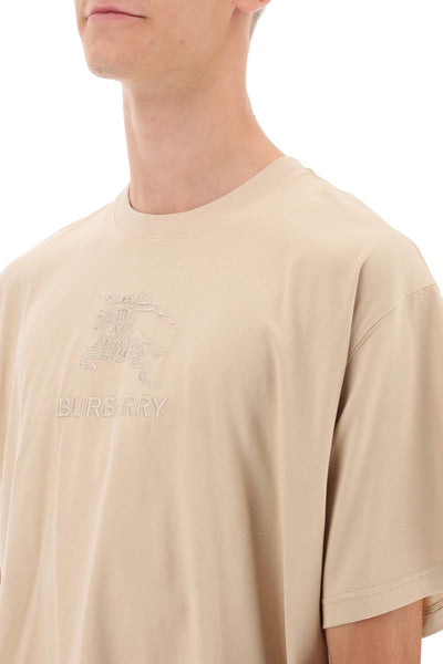 Burberry tempah t-shirt with embroidered ekd 8072749 SOFT FAWN