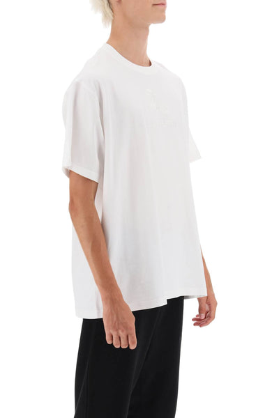 Burberry tempah t-shirt with embroidered ekd 8072751 WHITE