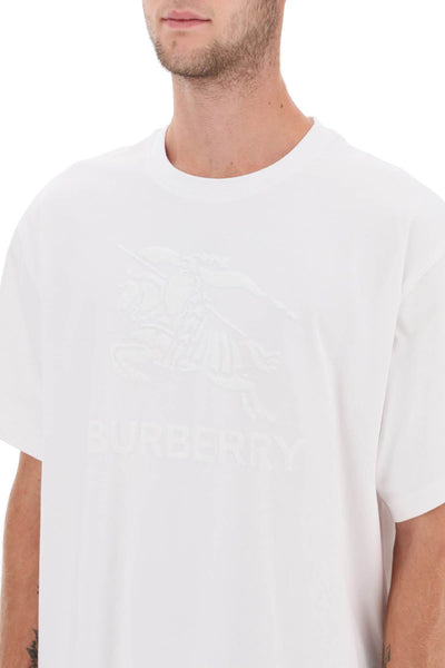 Burberry ekd embroidery 'raynerton' oversized t-shirt 8072756 WHITE
