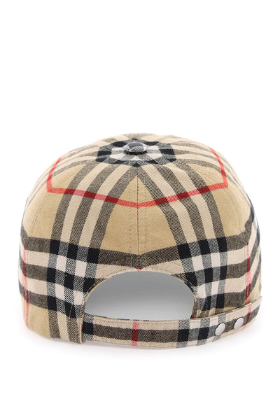 Burberry check cotton baseball cap 8075641 ARCHIVE BEIGE