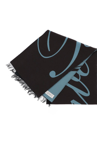 Burberry silk and wool logo scarf 8079175 OTTER