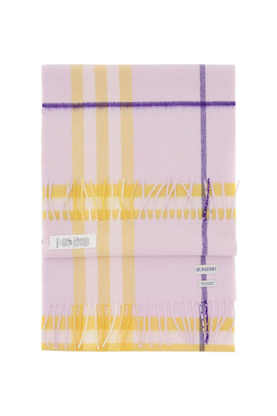 Burberry check cashmere scarf 8079556 HAZE