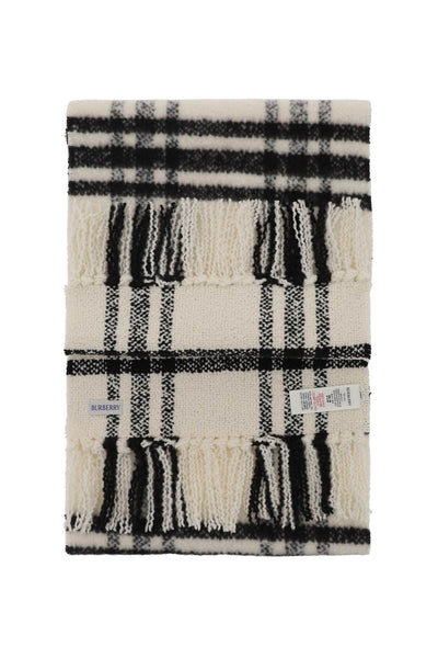 Burberry check wool scarf 8079781 OTTER