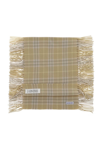 Burberry check cashmere scarf 8079990 FLAX