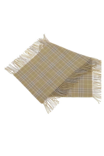 Burberry check cashmere scarf 8079990 FLAX