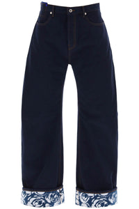 Burberry japanese denim baggy jeans in 8080779 INDIGO BLUE