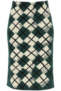 Burberry "knitted diamond pattern midi skirt 8081136 IVY