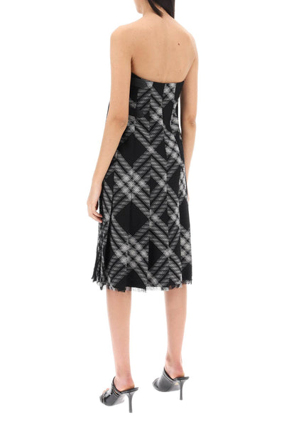 Burberry midi dress with check pattern 8083033 MONOCHROME